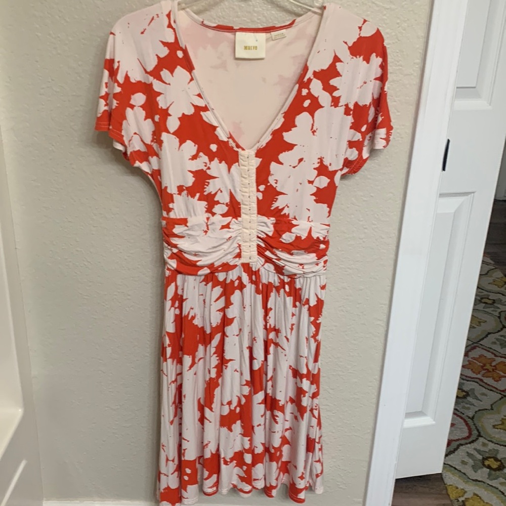 Maeve Red and White Floral Dress